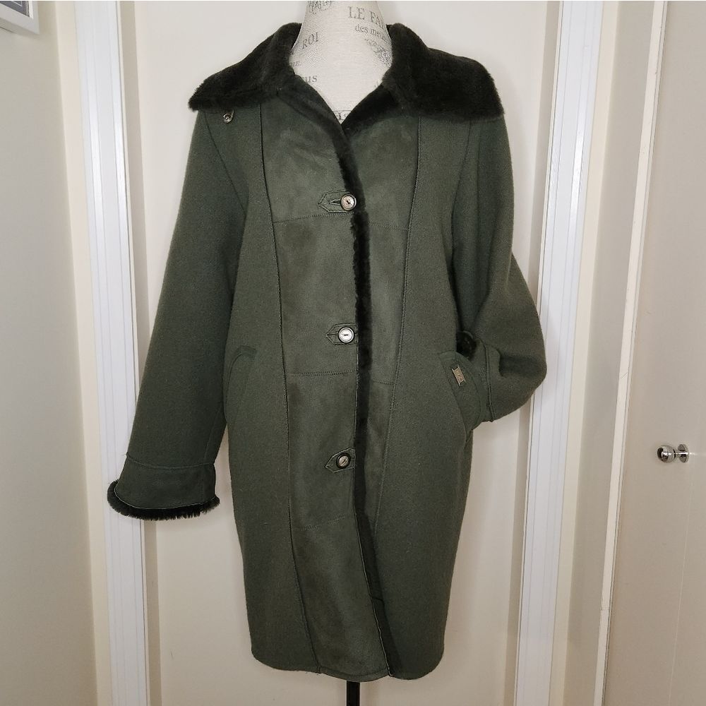Vintage Wool Leather Overcoat